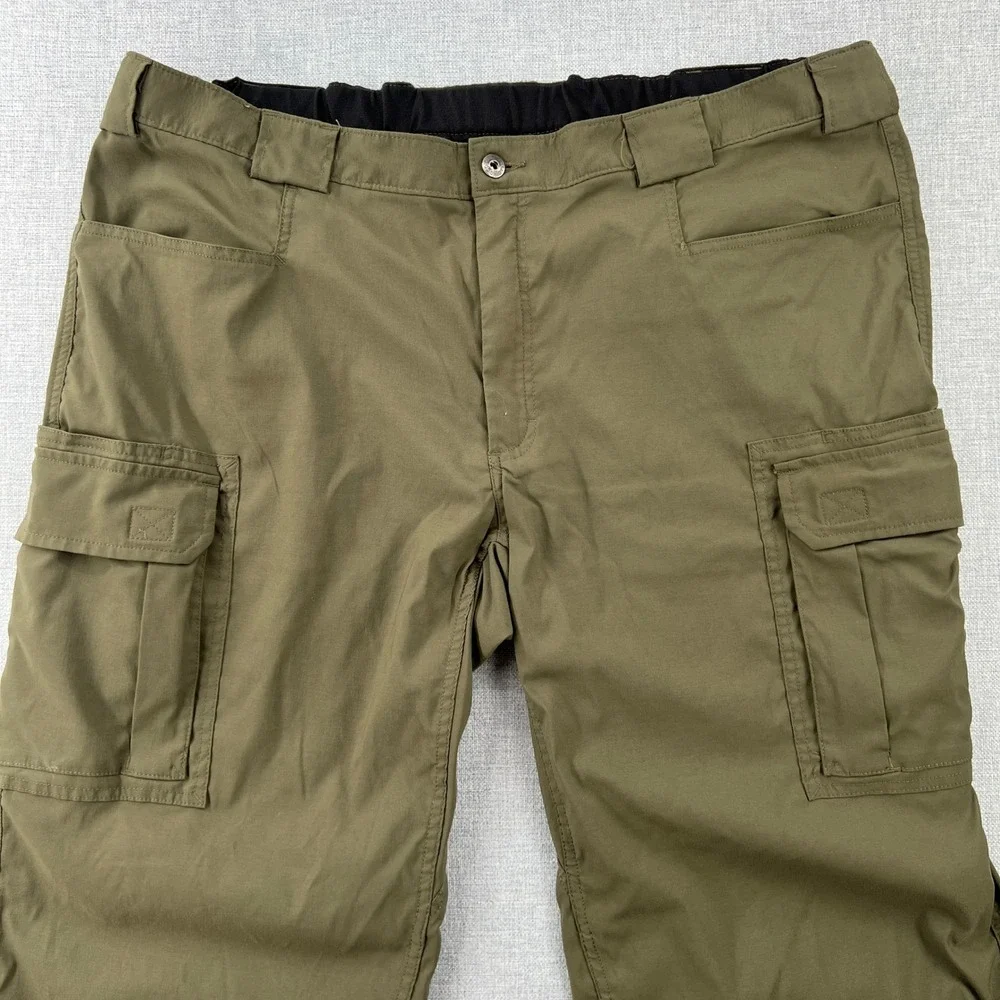 Duluth Trading Dry on the Fly Cargo Pants Men 2XL x 36 (44x35) Olive Green 71700